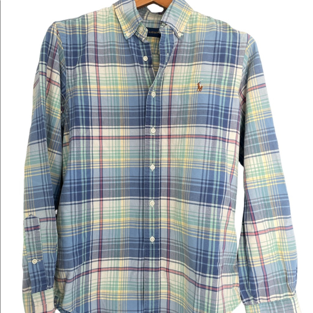 Men’s Small Ralph Lauren Plaid Oxford Button Down